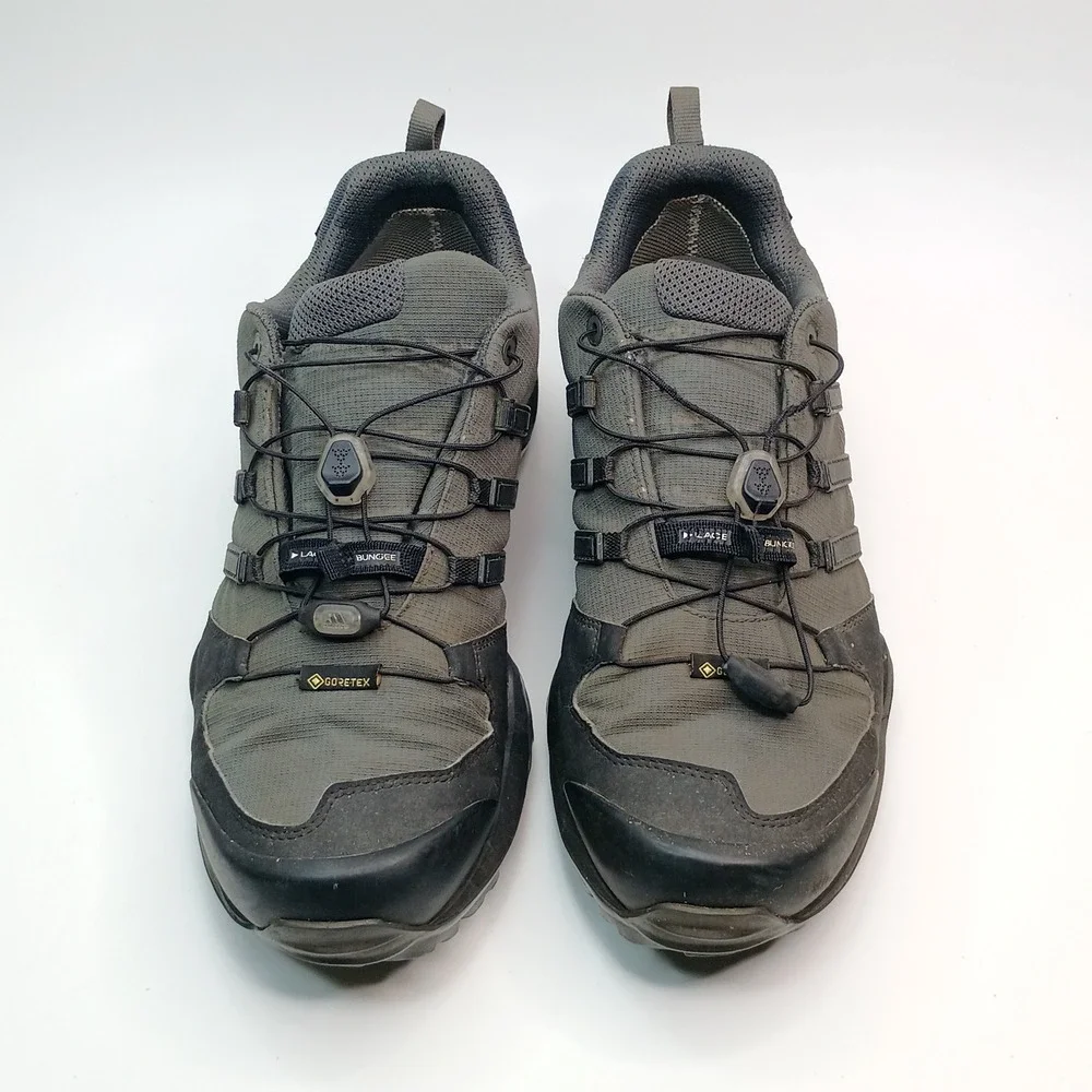 Adidas Terrex Swift R2 GTX Hiking Shoes Men Size 10.5 Grey Gore-Tex BC0383